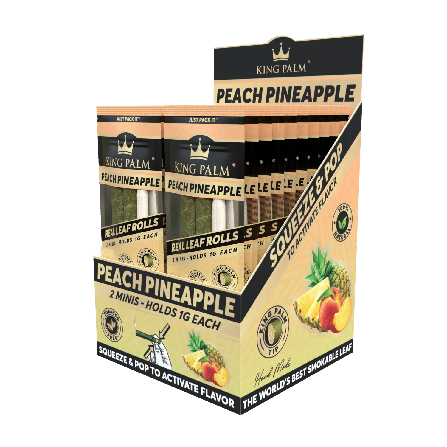 2 Mini Rolls - Peach Pineapple - Display Box - 20 Units Per Display - Image 2