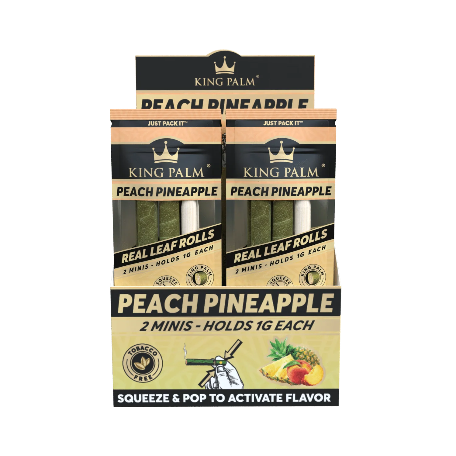 2 Mini Rolls - Peach Pineapple - Display Box - 20 Units Per Display - Image 3