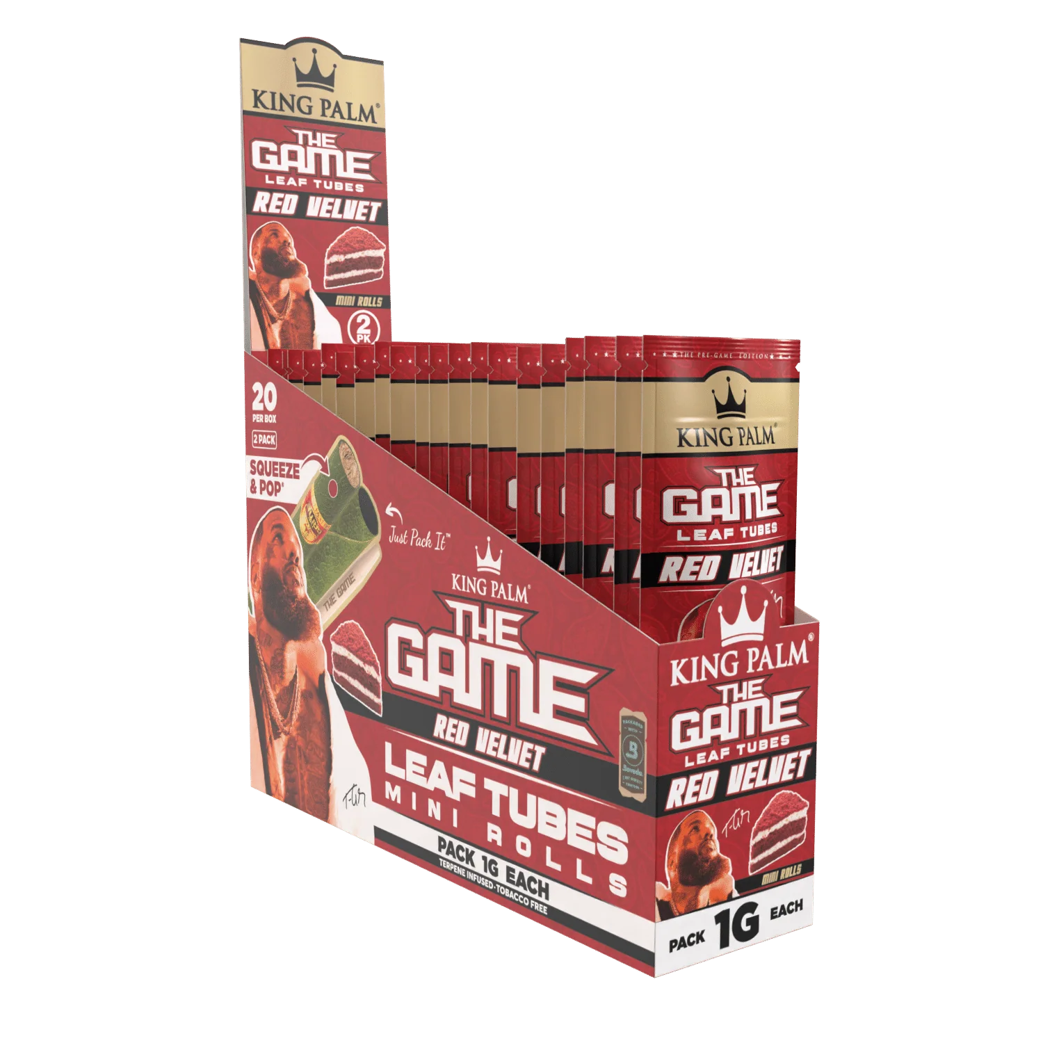 2 Mini Rolls - Red Velvet (The Game) - Display Box - 20 Units Per Display