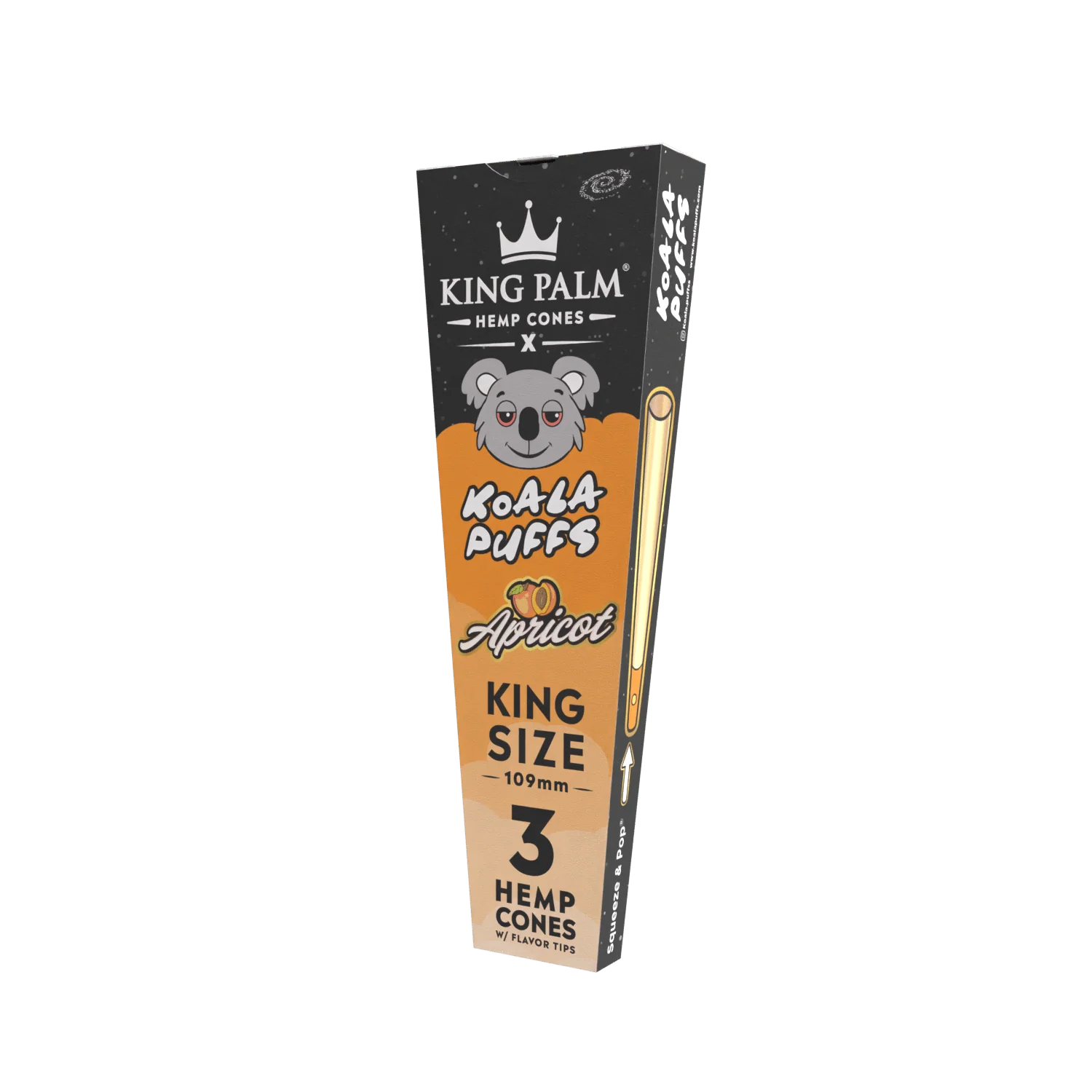 3 Hemp Cones - King Size - Apricot - Image 3