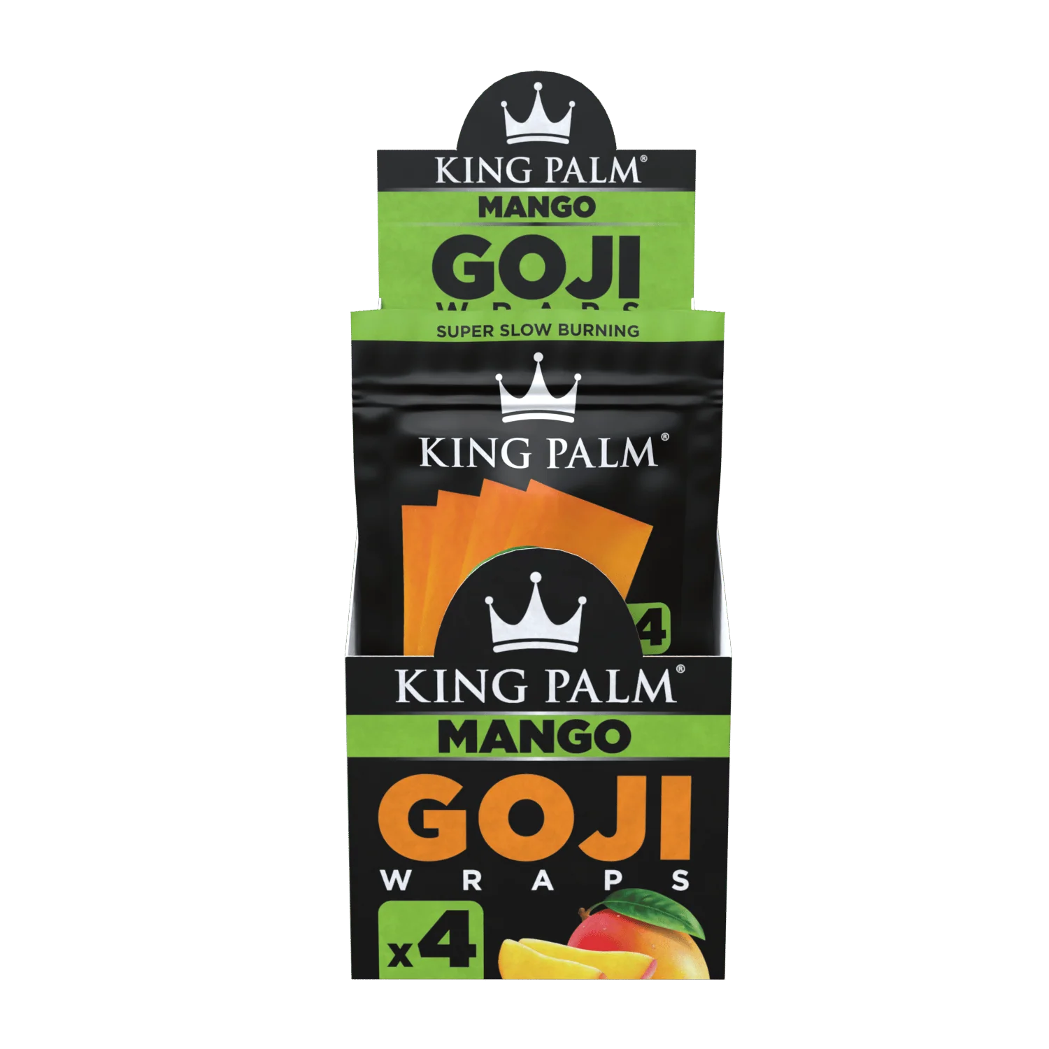 4 Goji Wraps w/ Model X Tips - Mango - Display Box - 15 Units Per Display - Image 3