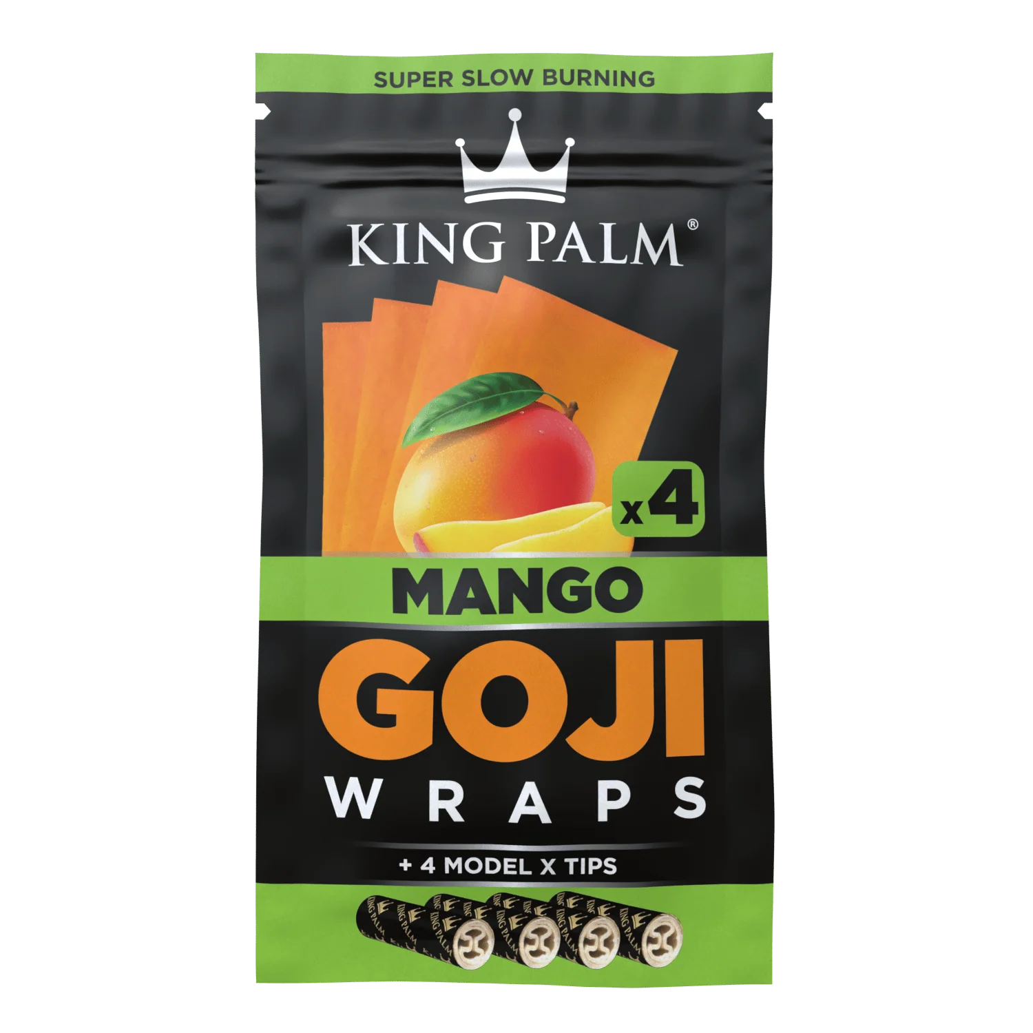 4 Goji Wraps w/ Model X Tips - Mango - Display Box - 15 Units Per Display - Image 4
