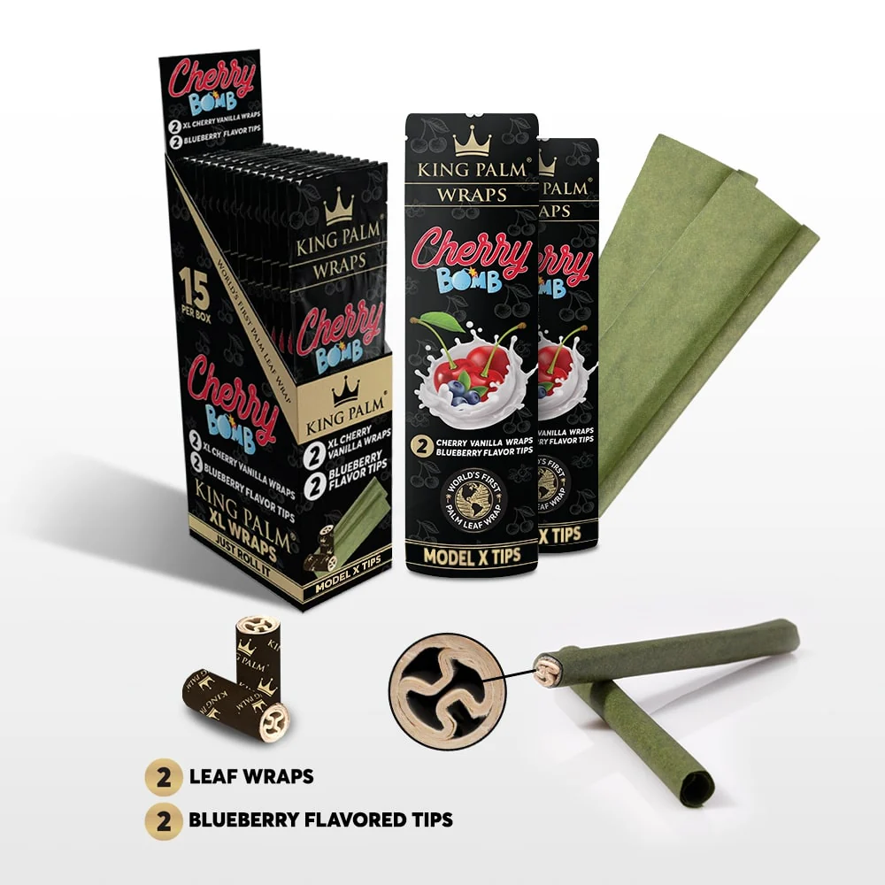 2 Palm Wraps - Cherry Bomb - Display Box - 15 Units Per Display - Image 3