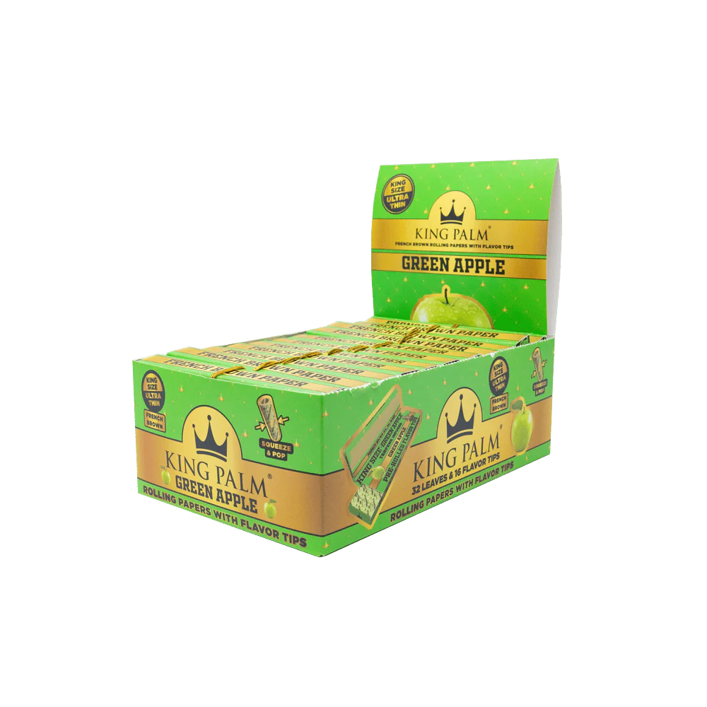 Flavor Booklets w/ Flavor Tips - King Size - Green Apple - Display Box - 24 Units Per Display - Image 2