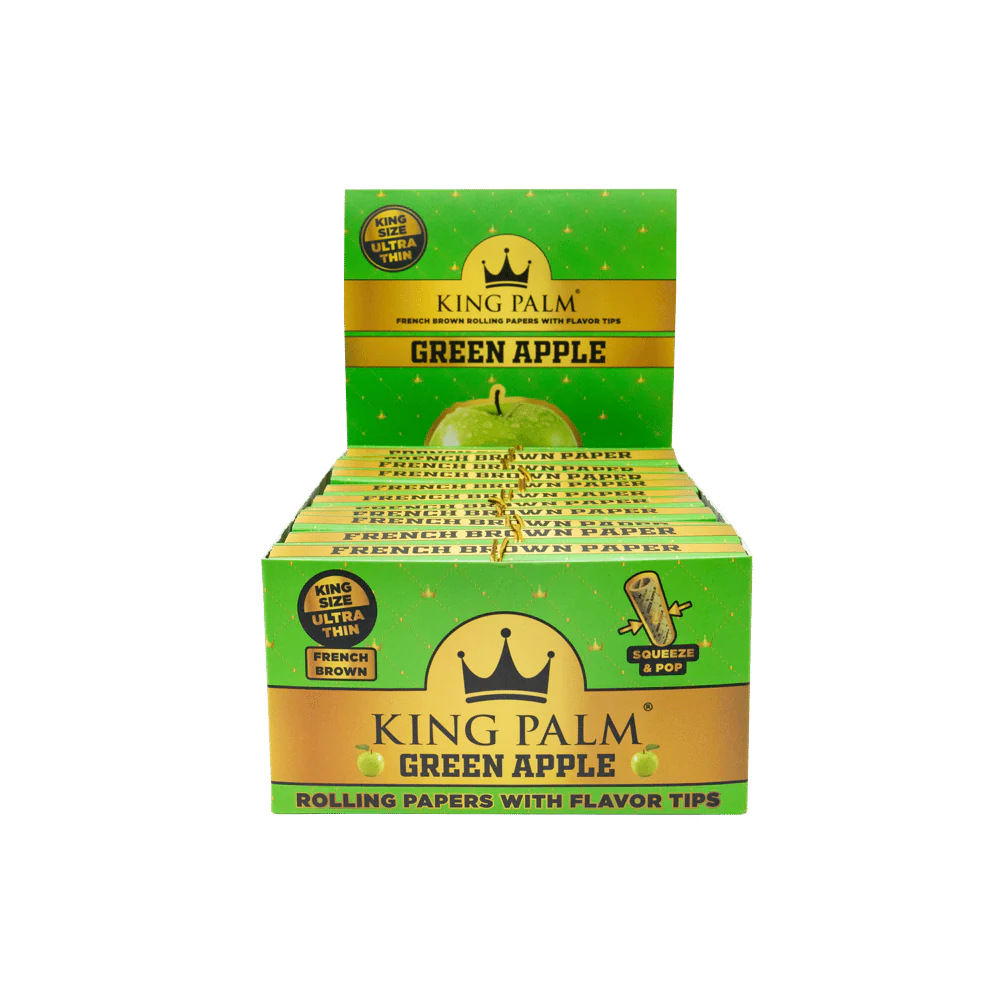 Flavor Booklets w/ Flavor Tips - King Size - Green Apple - Display Box - 24 Units Per Display - Image 3