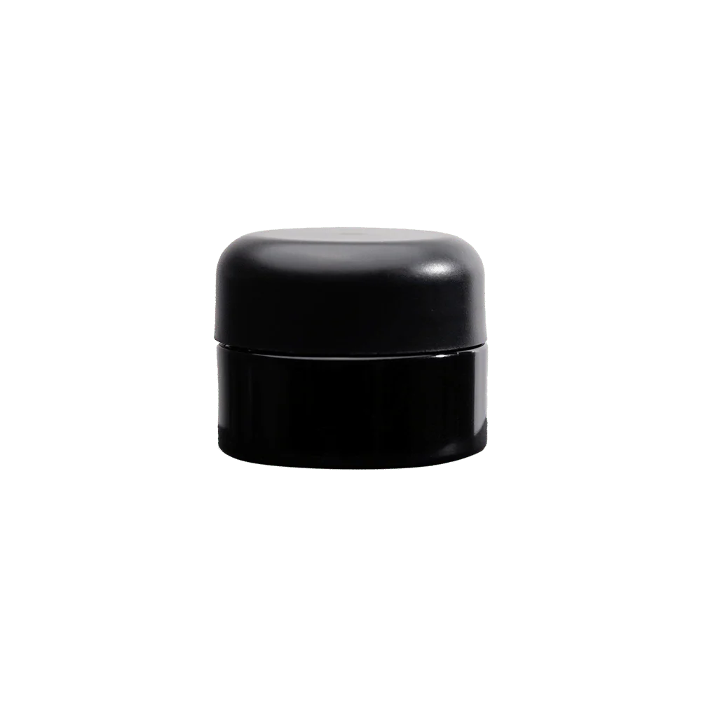 Glossy Black Glass Concentrate Containers - Image 2