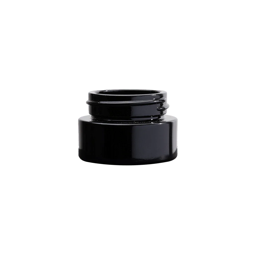 Glossy Black Glass Concentrate Containers - Image 4