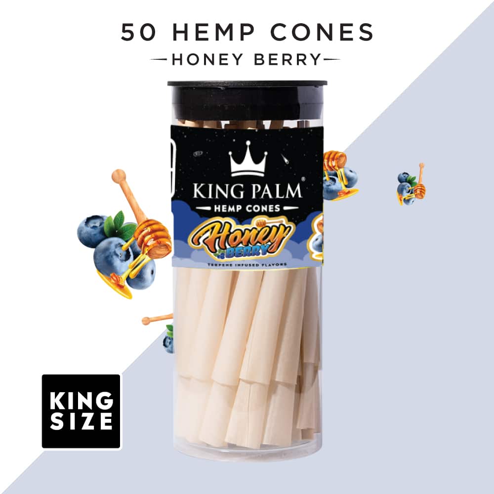 Honey Berry | 25 & 50 Pack | King Size Hemp Cones - Image 3
