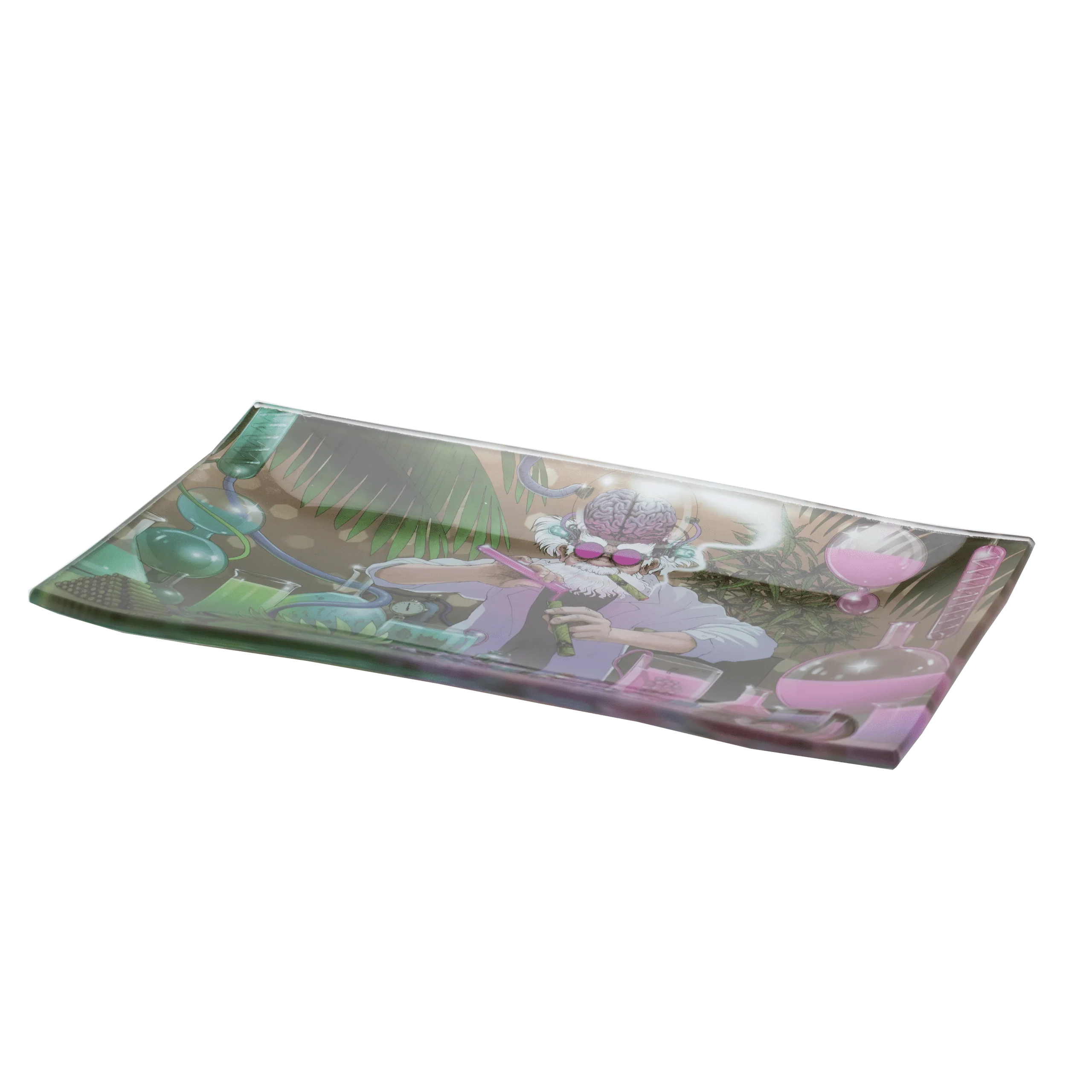 Mad Scientist Glass Rolling Tray - Shatter Resistant - Image 2