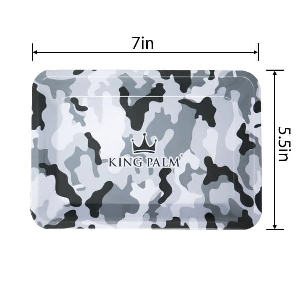 Metal Rolling Tray - Snow Camo - Small (7 x 5.5in) - Image 3